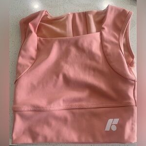 Forme Square-Neck Pink Sports Bra